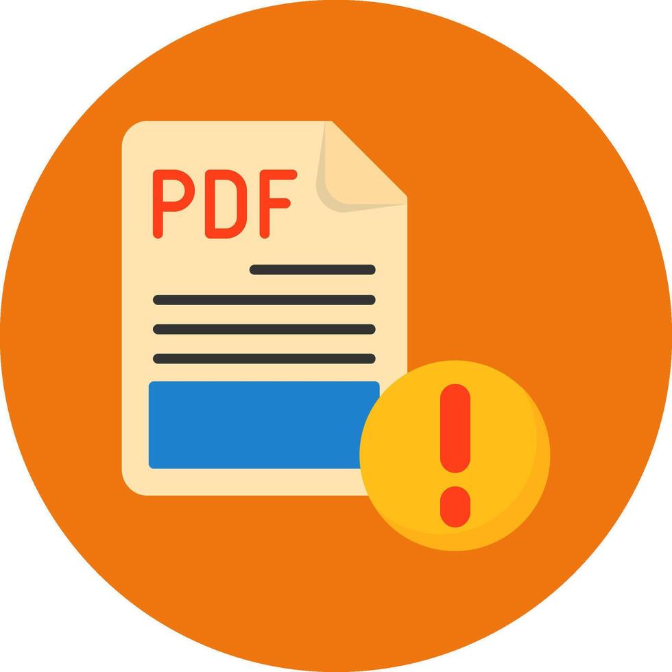 PDF Icon for Creative Projects vector