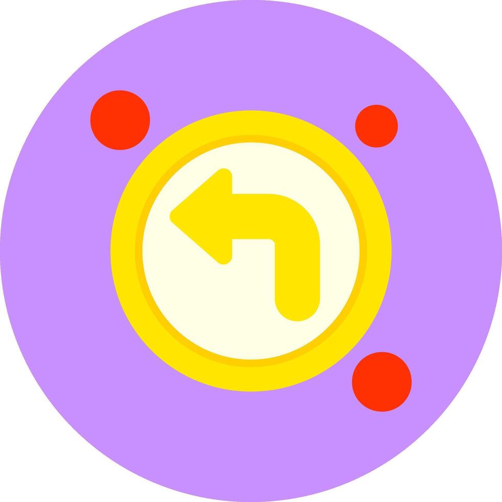 Turn left Icon for Creative Projects vector