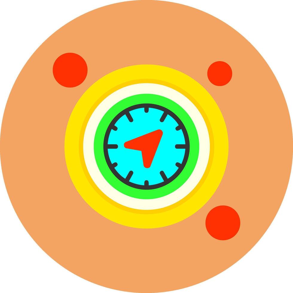 Compass Button Icon for Creative Projects vector
