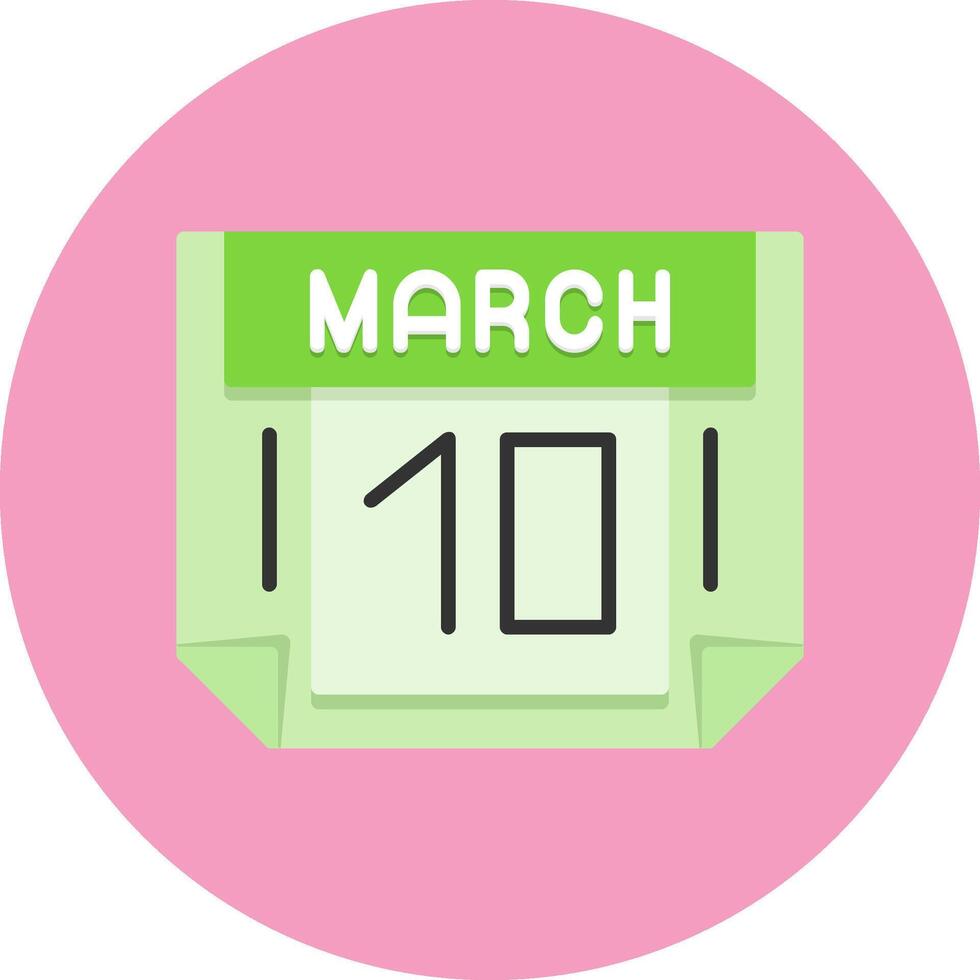 10 March Icon for Creative Projects vector