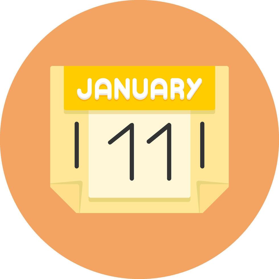 11 January Icon for Creative Projects vector