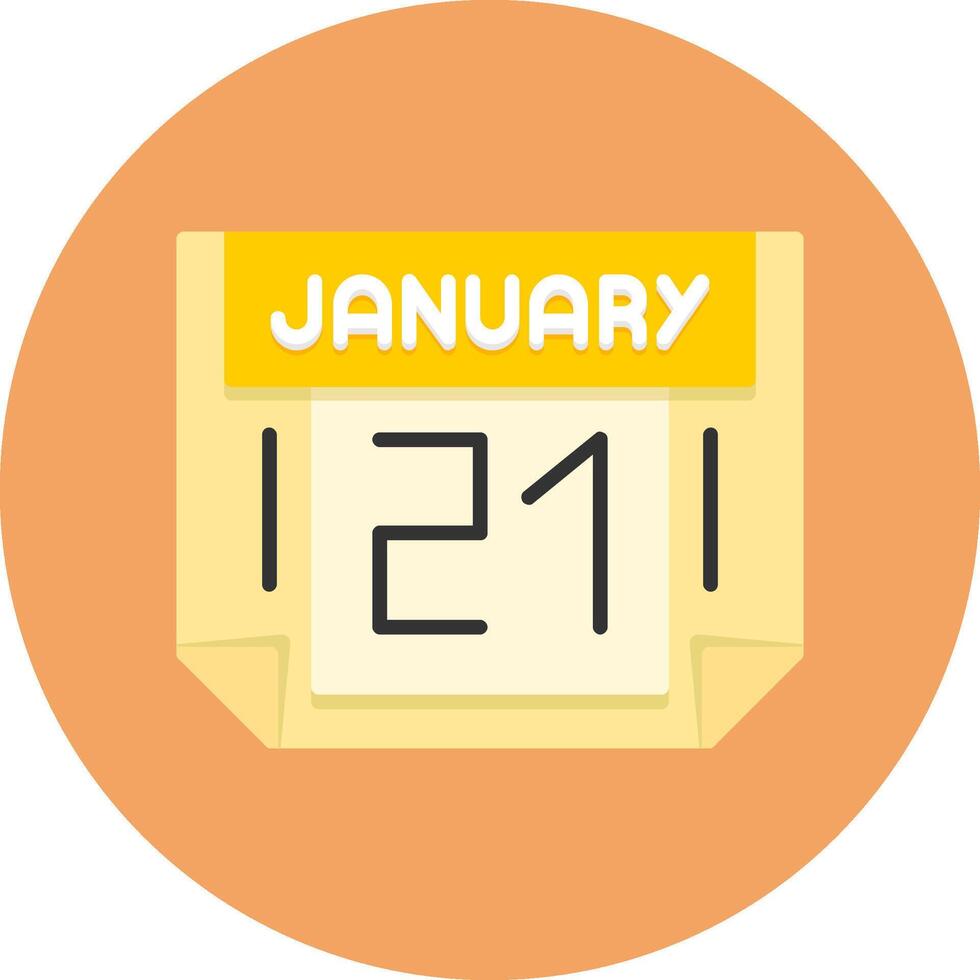 21 January Icon for Creative Projects vector