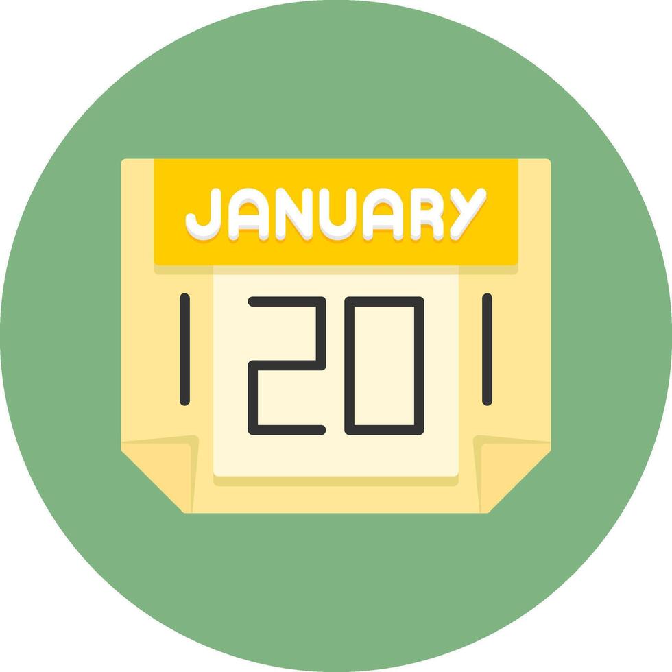 20 January Icon for Creative Projects vector