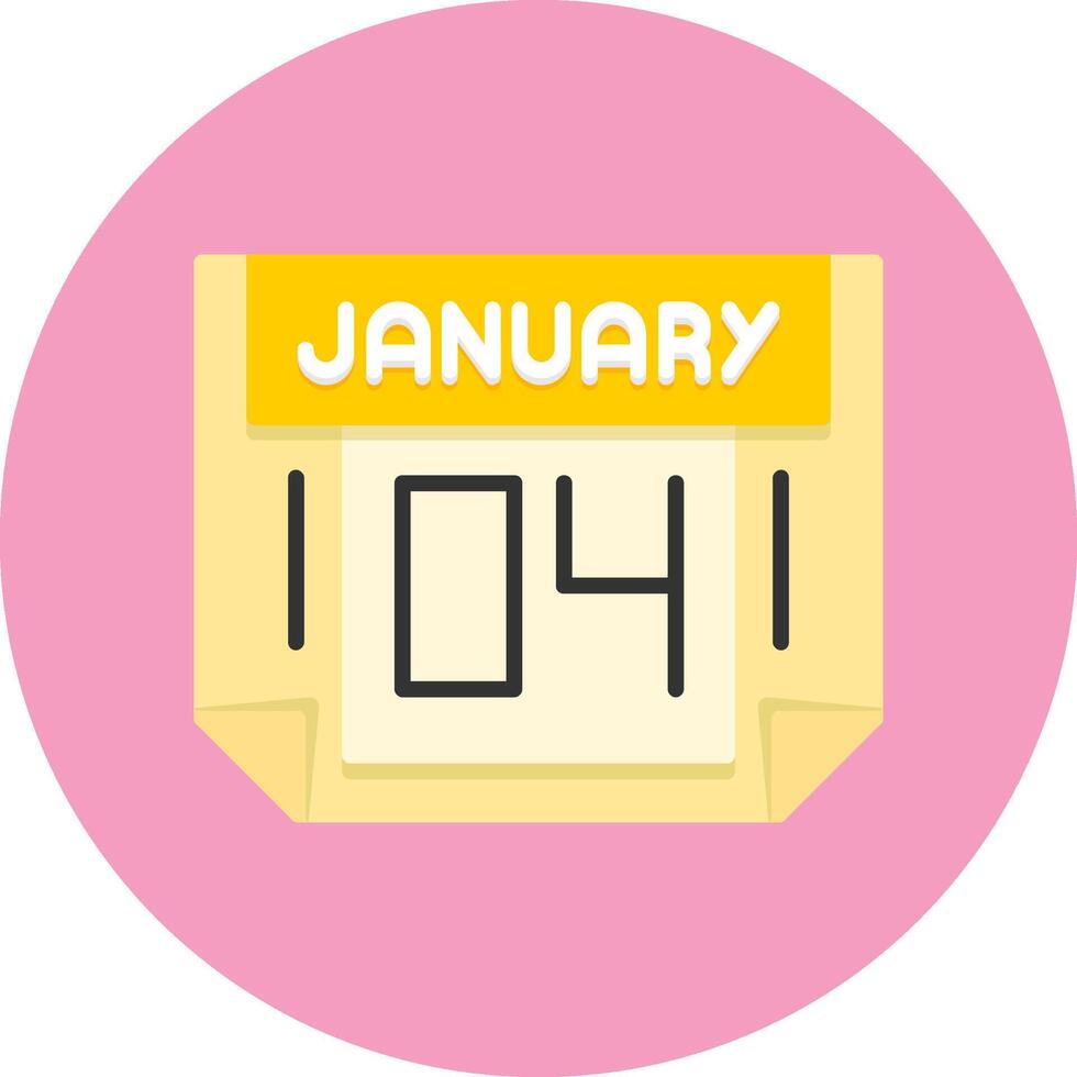 4 January Icon for Creative Projects vector