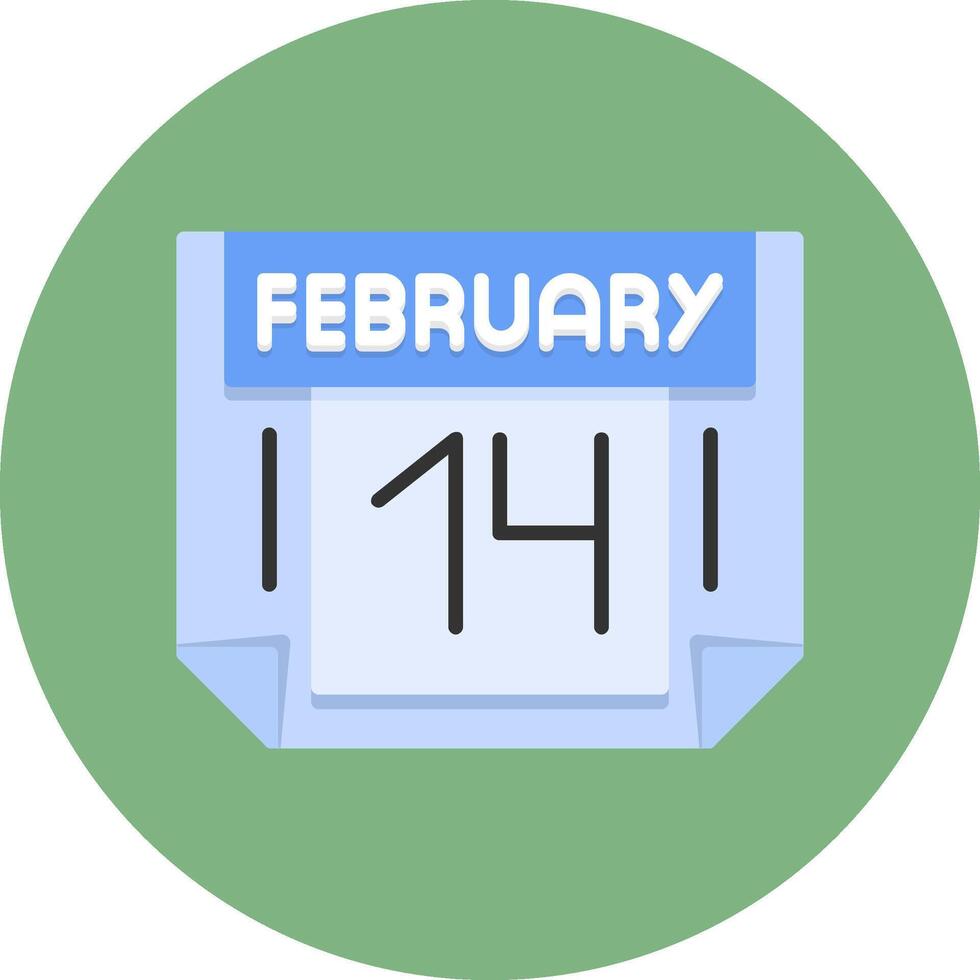 14 February Icon for Creative Projects vector
