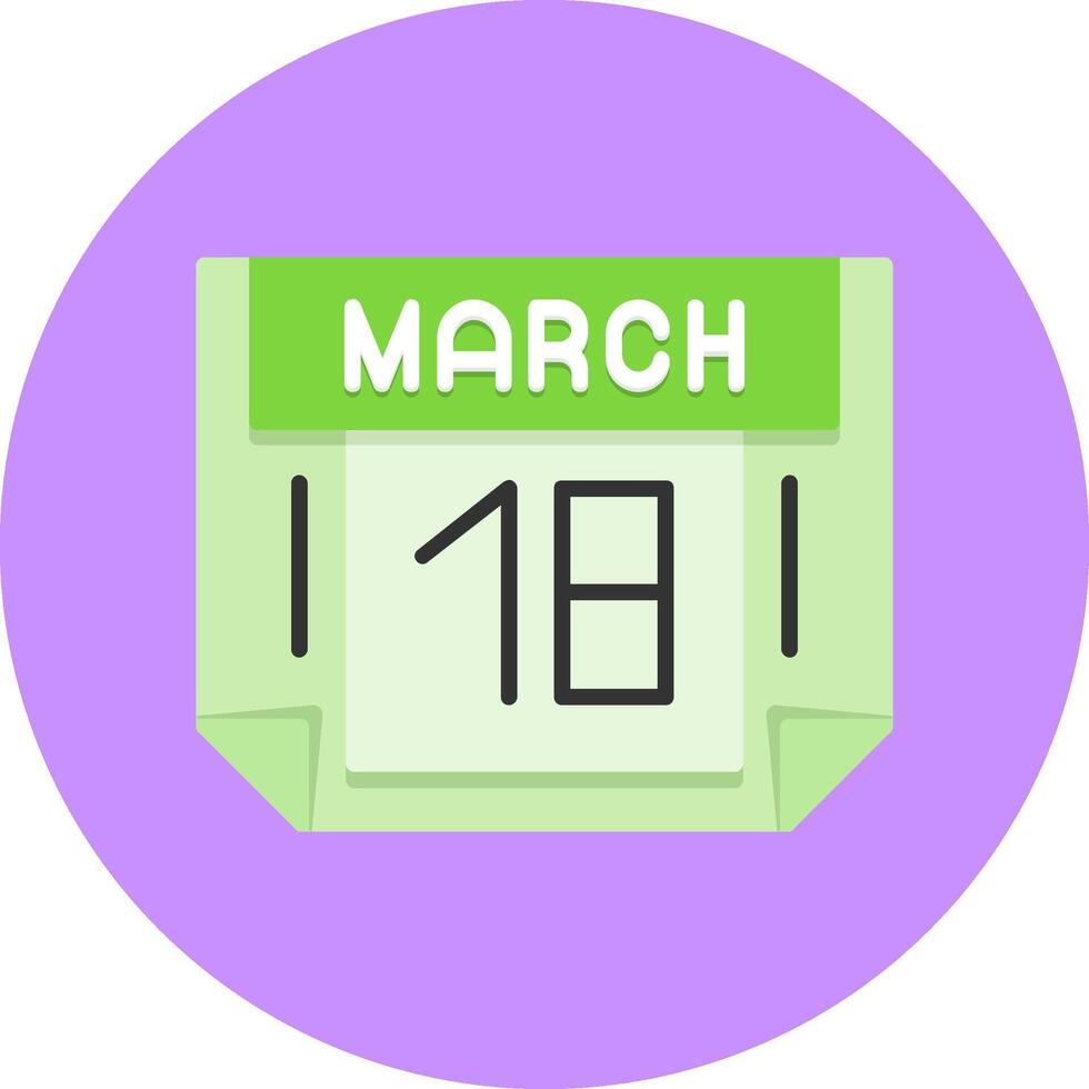 18 March Icon for Creative Projects vector