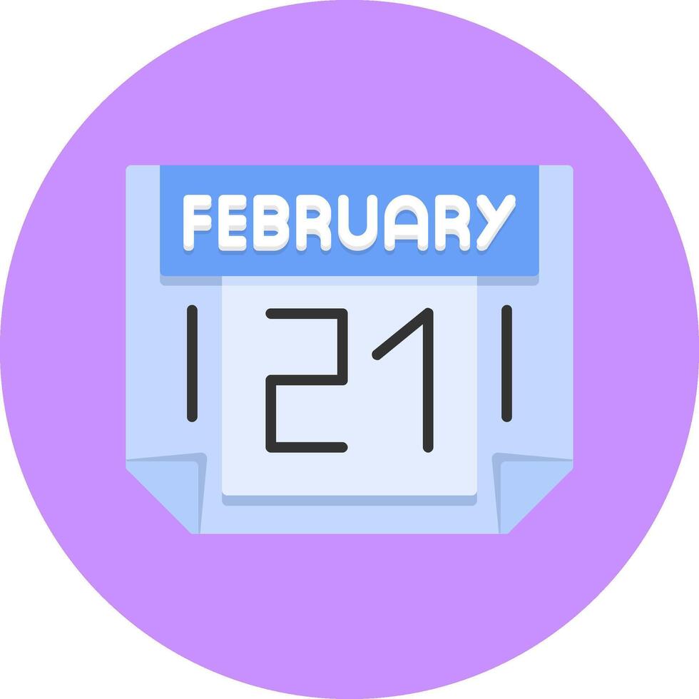 21 February Icon for Creative Projects vector