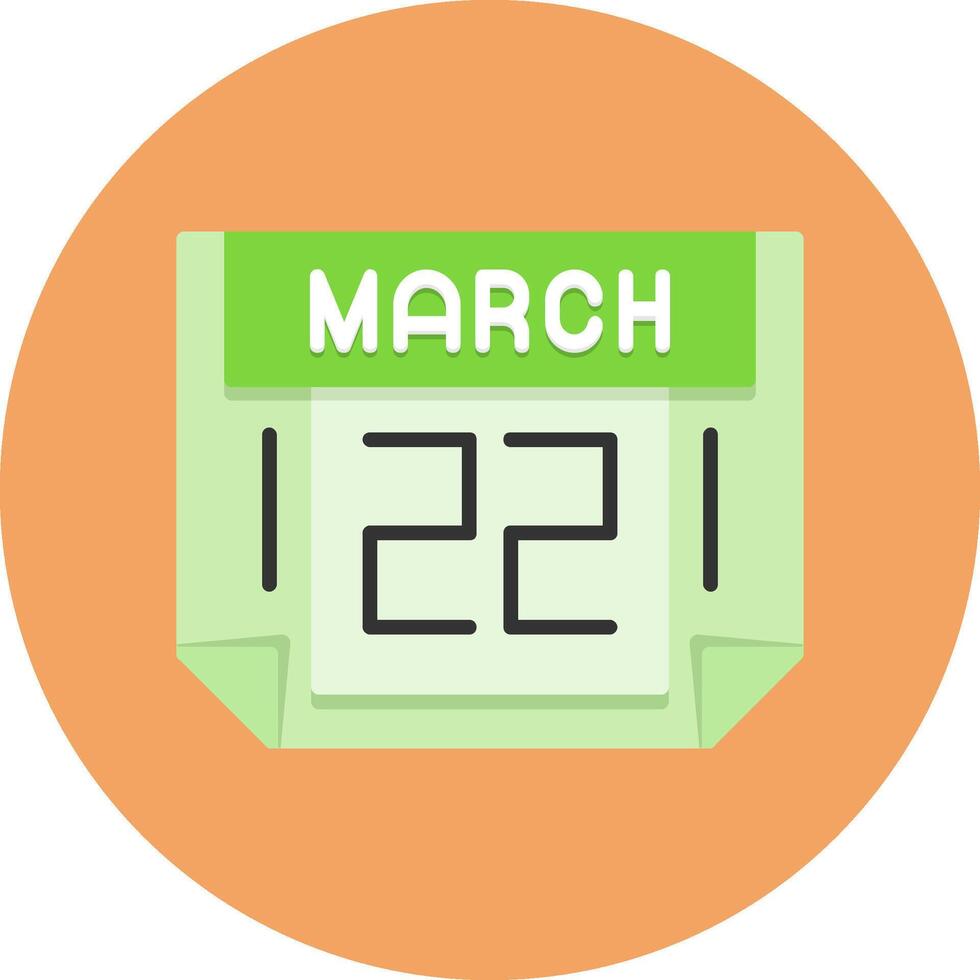 22 March Icon for Creative Projects vector