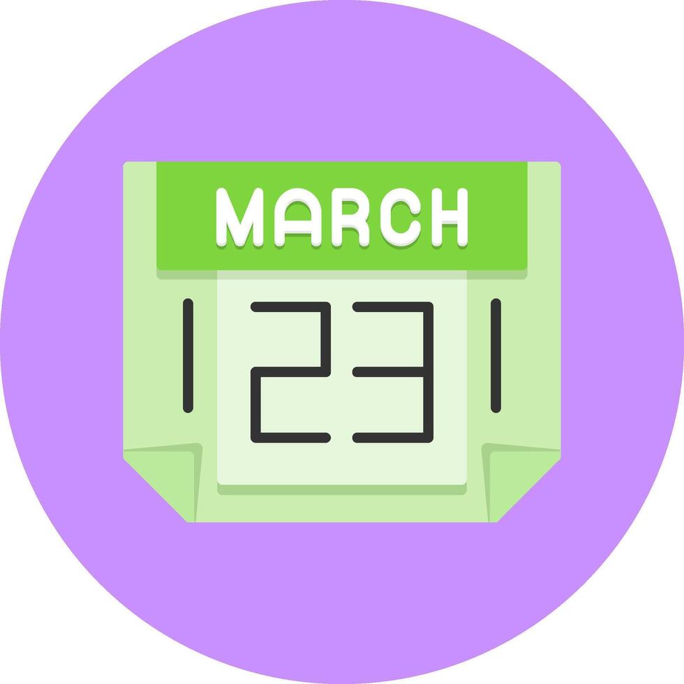 23 March Icon for Creative Projects vector