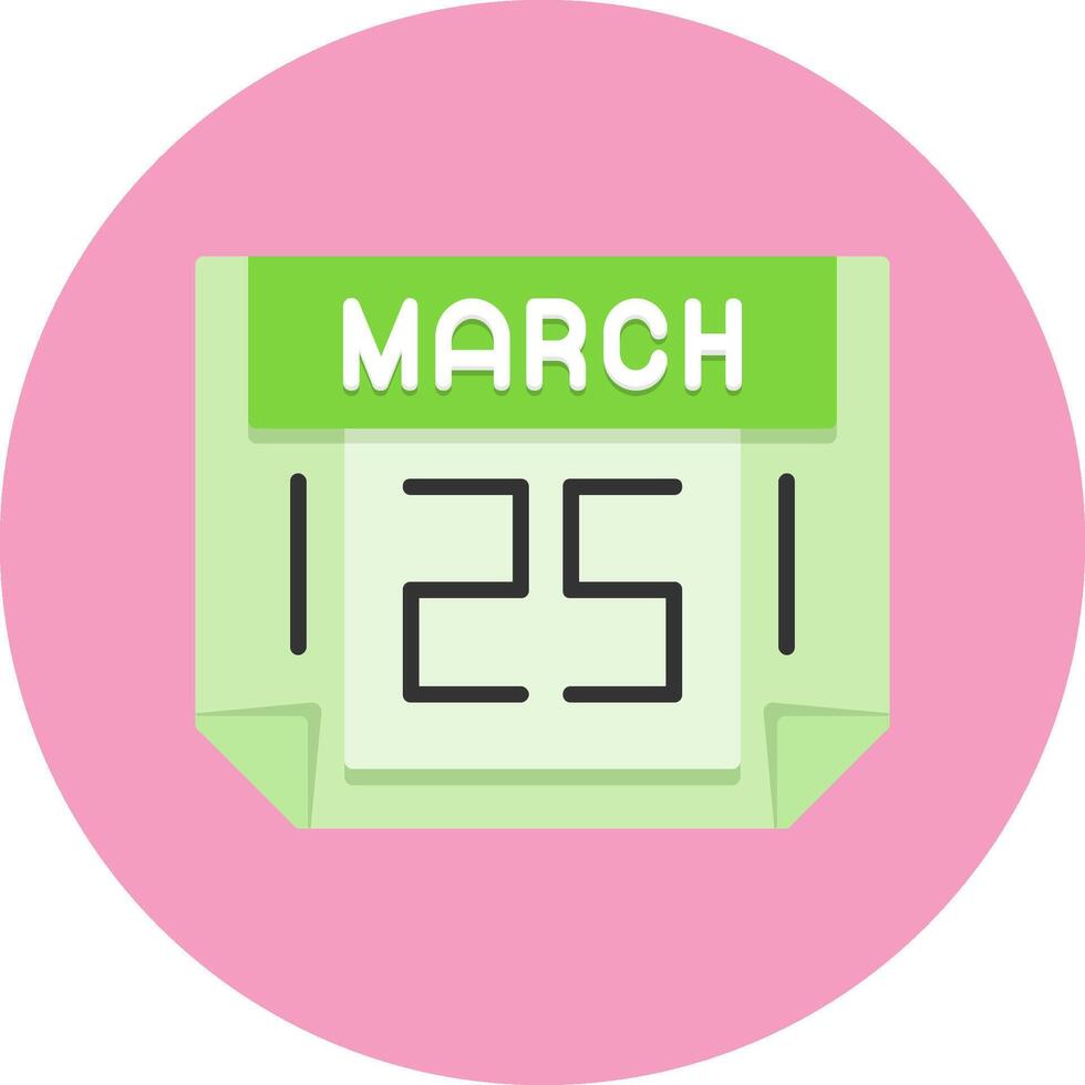 25 March Icon for Creative Projects vector