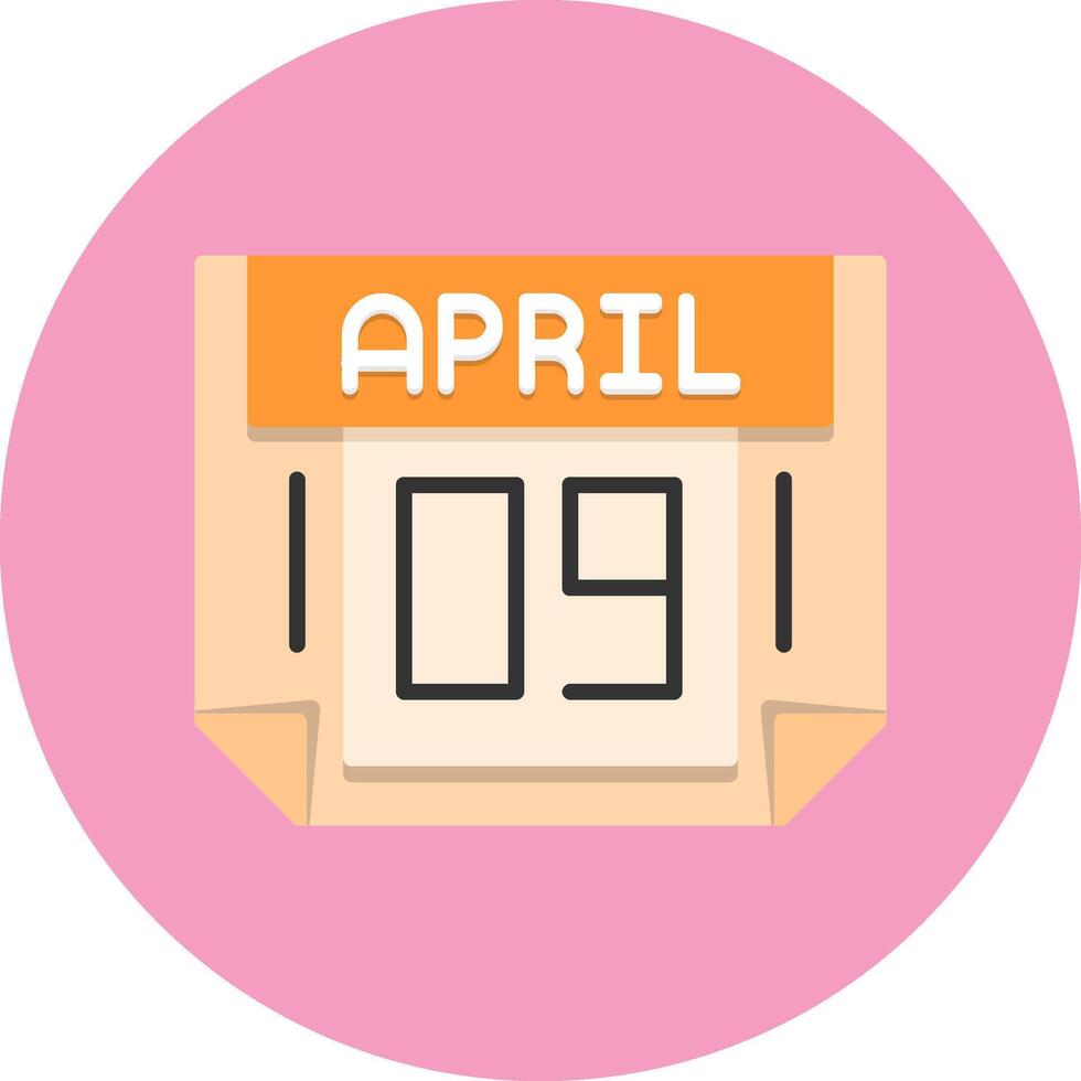 9 April Icon for Creative Projects vector