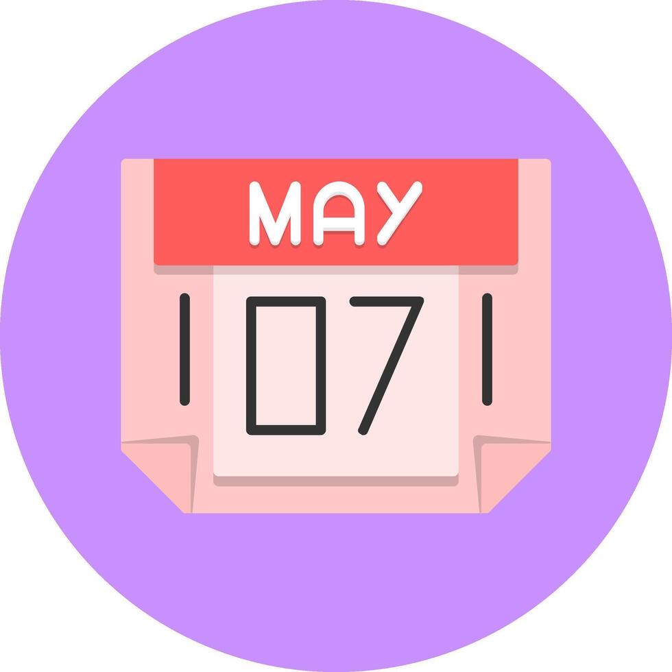 7 May Icon for Creative Projects vector
