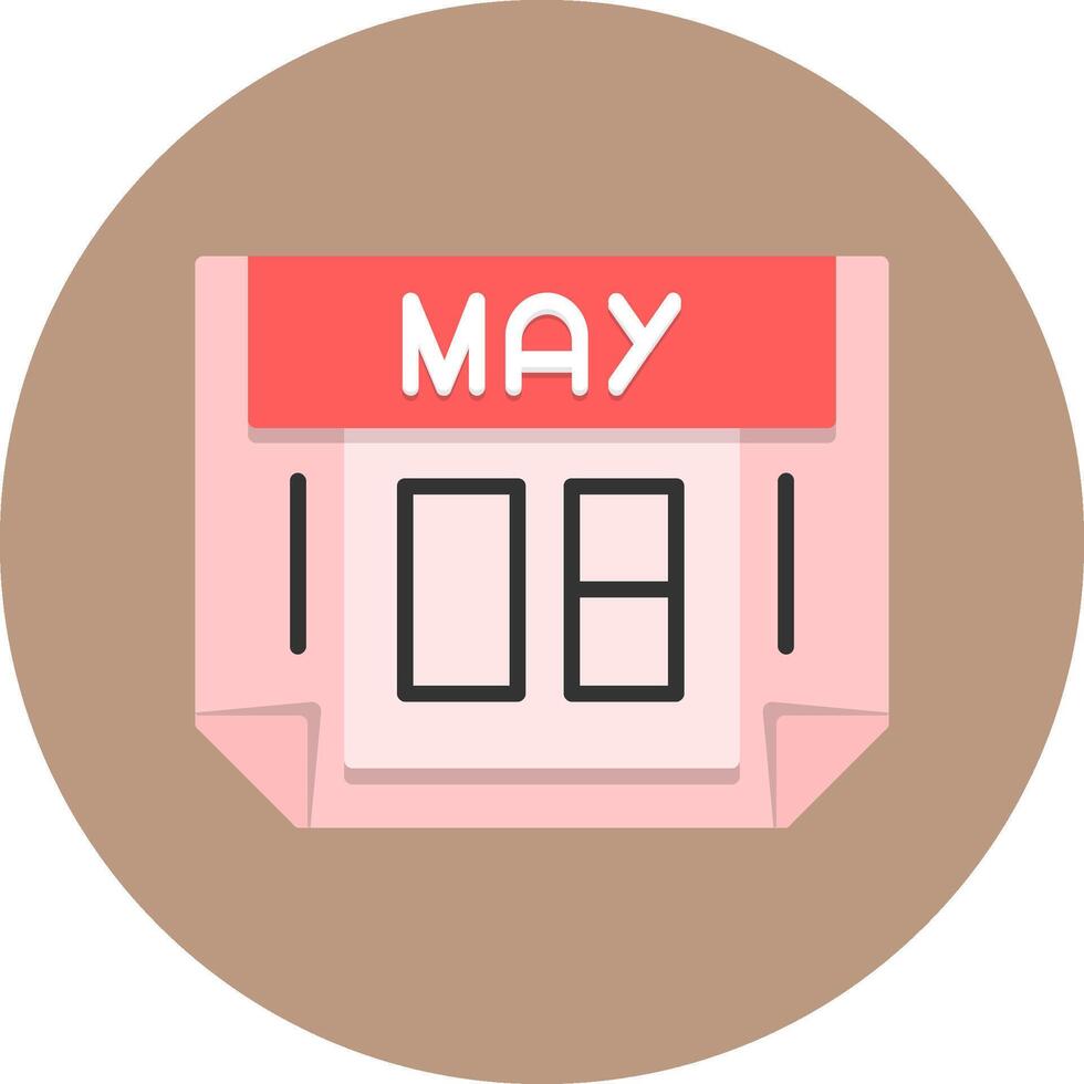8 May Icon for Creative Projects vector