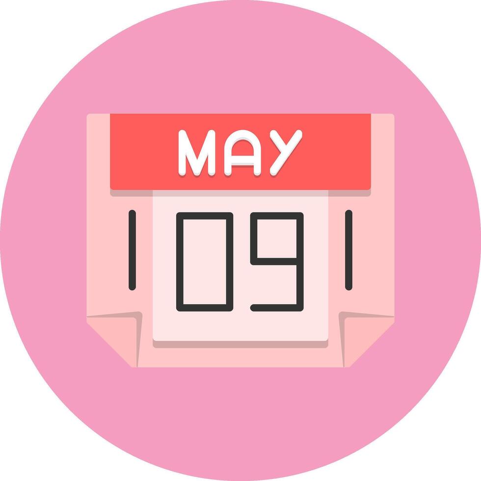 9 May Icon for Creative Projects vector