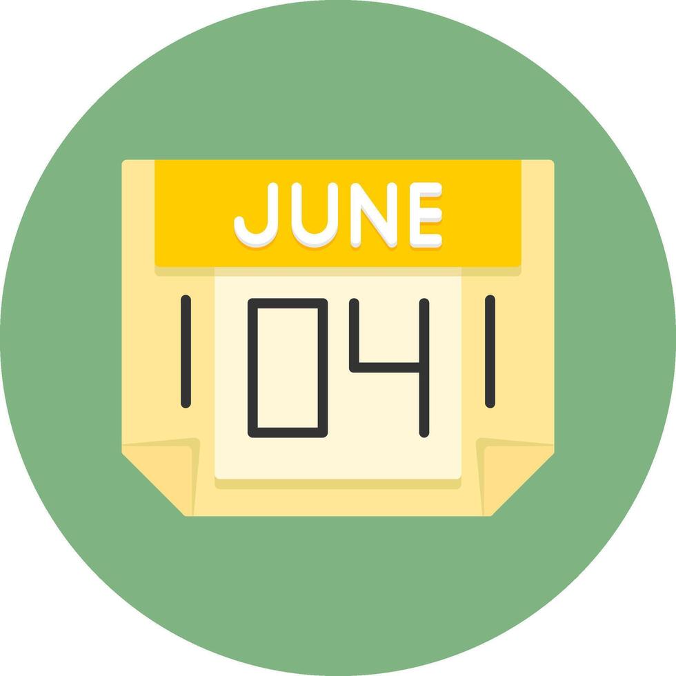 4 June Icon for Creative Projects vector