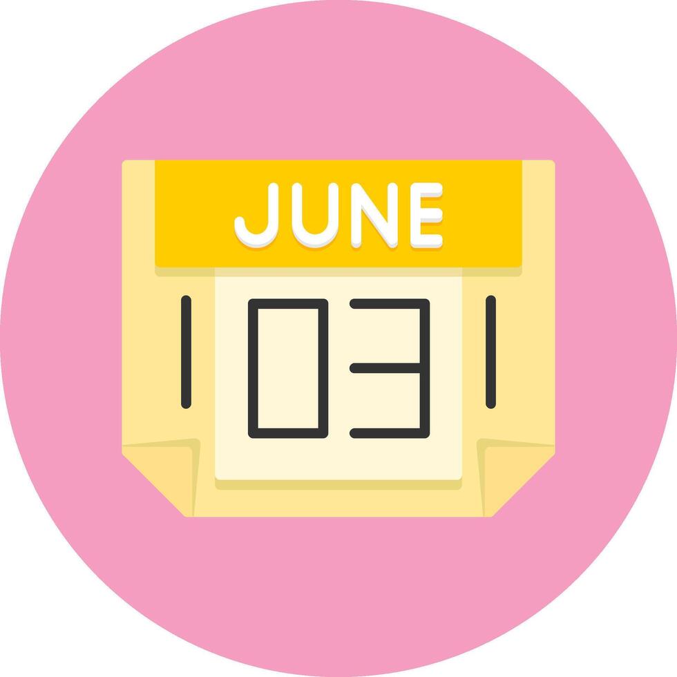 3 June Icon for Creative Projects vector