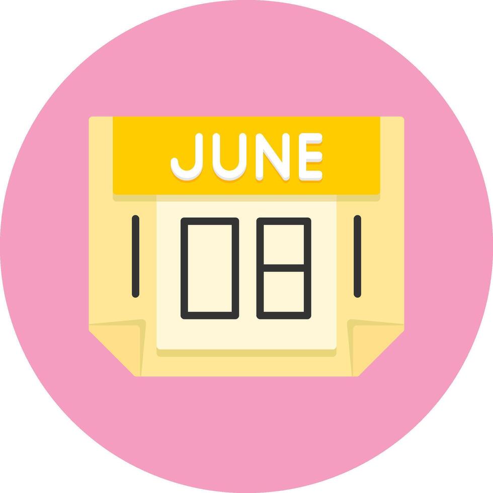 8 June Icon for Creative Projects vector