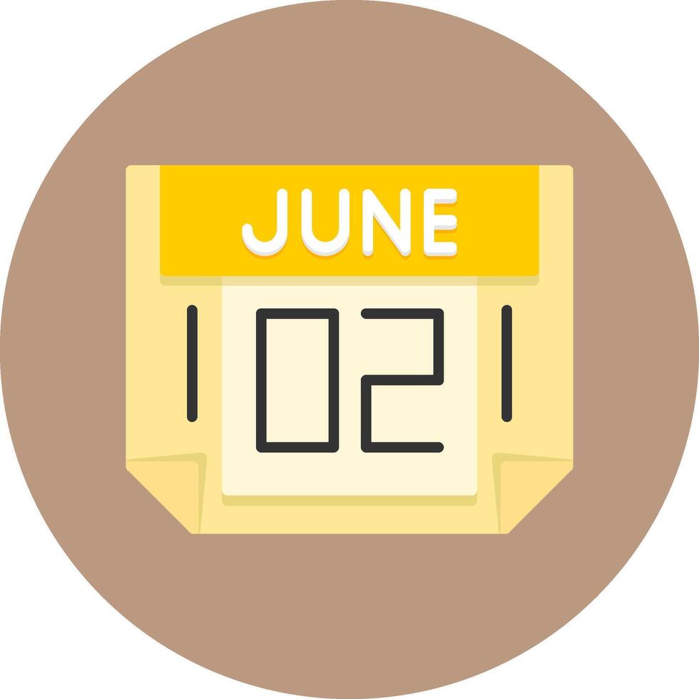 2 June Icon for Creative Projects vector