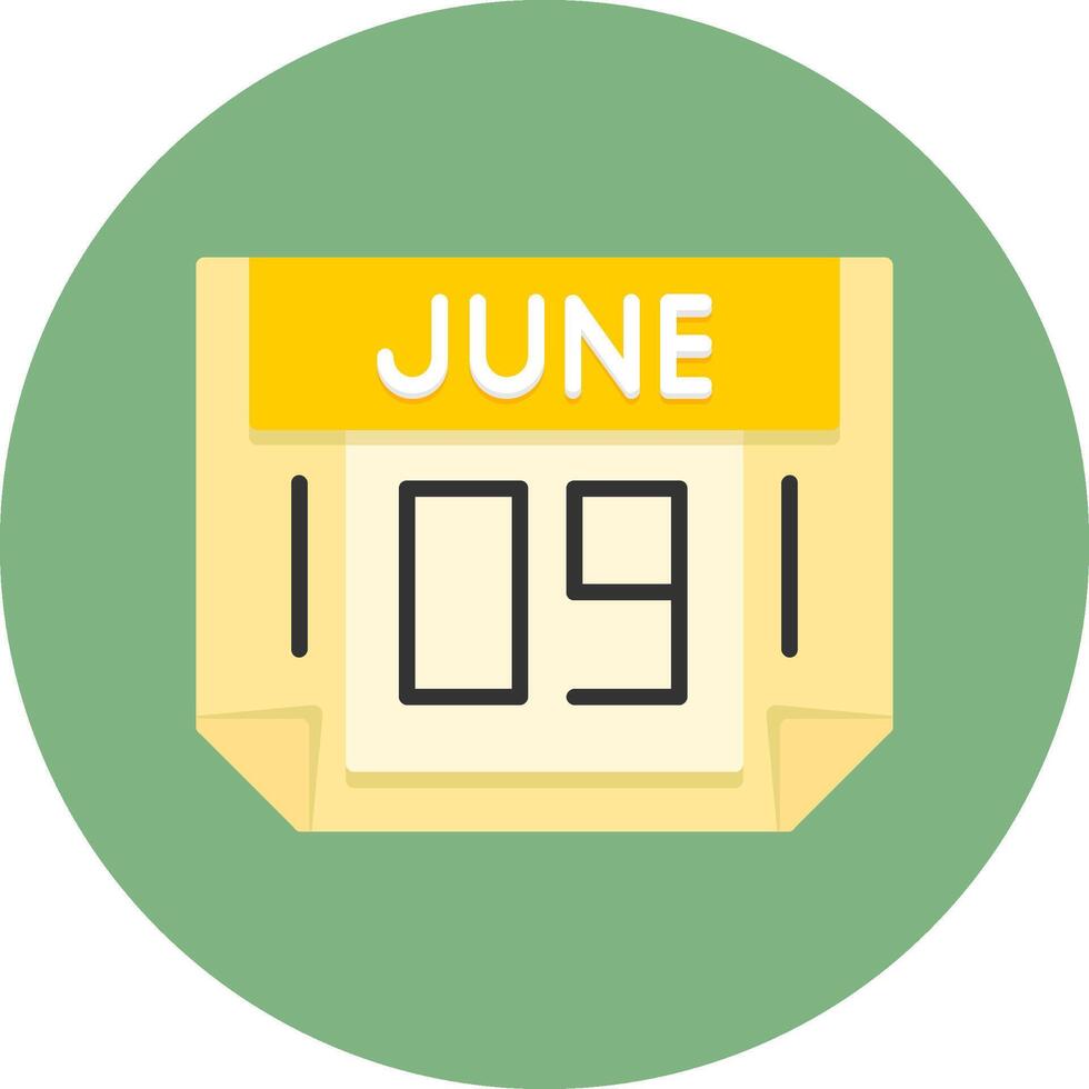 9 June Icon for Creative Projects vector