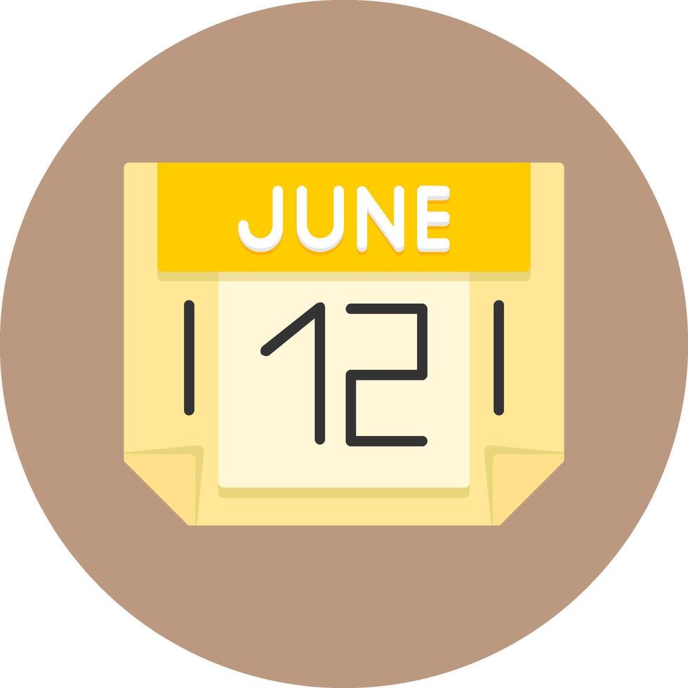 12 June Icon for Creative Projects vector