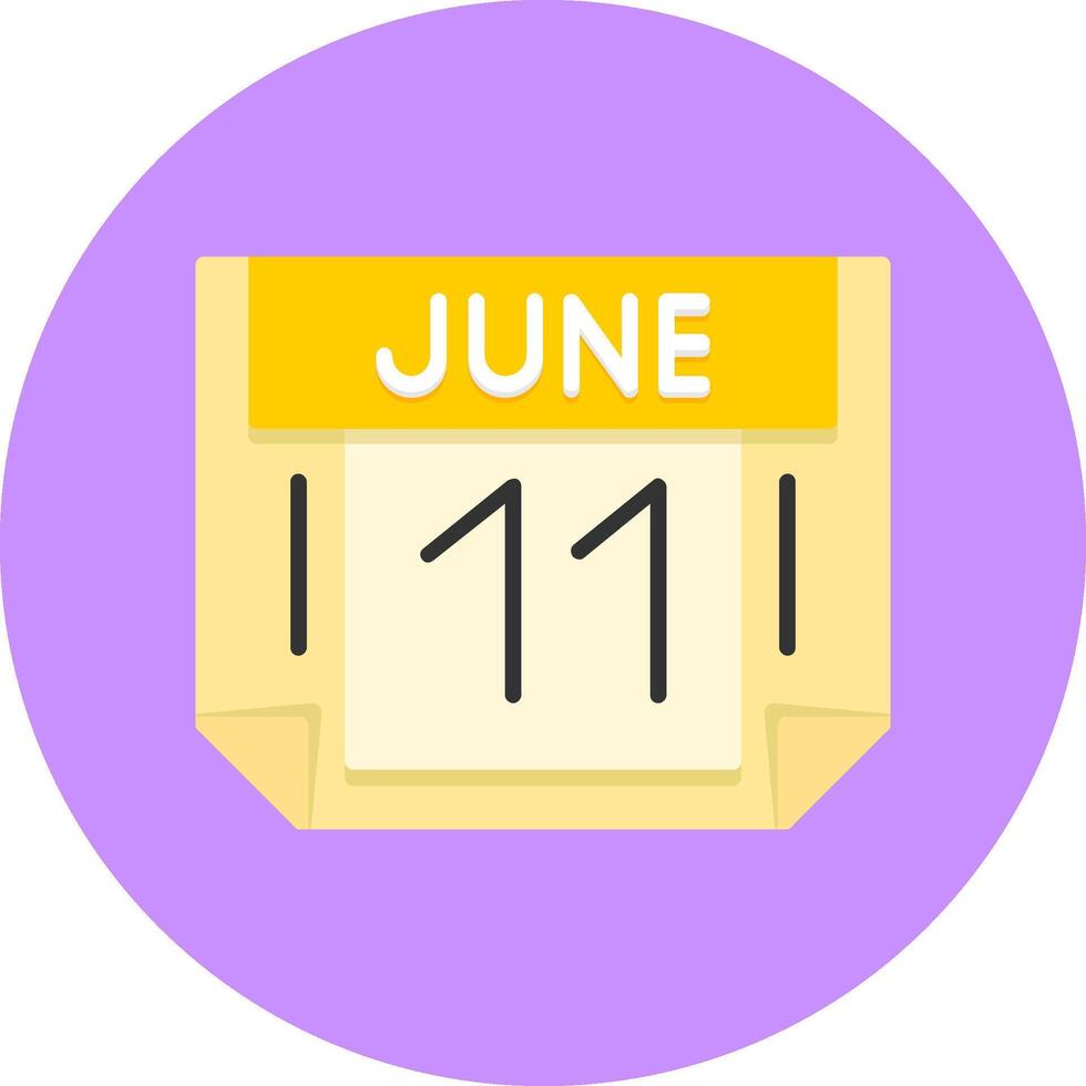11 June Icon for Creative Projects vector