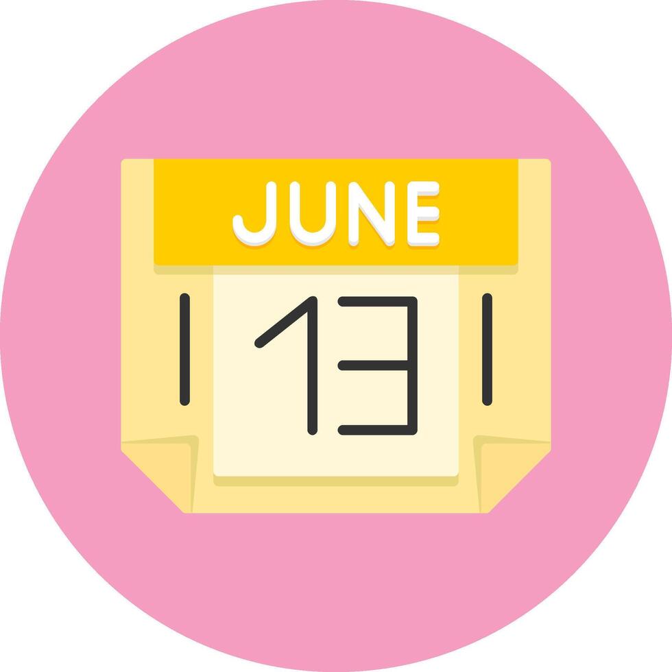13 June Icon for Creative Projects vector