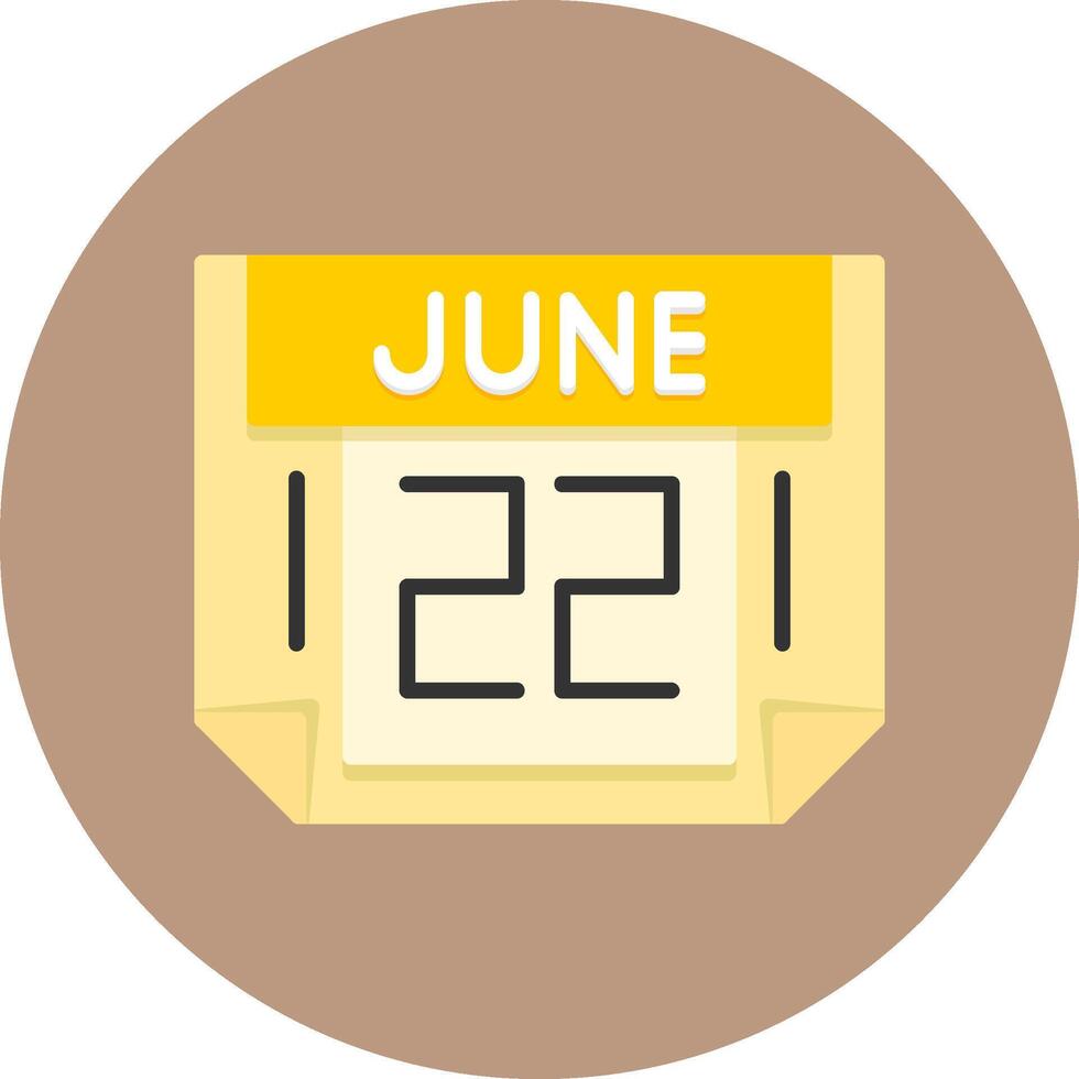 22 June Icon for Creative Projects vector