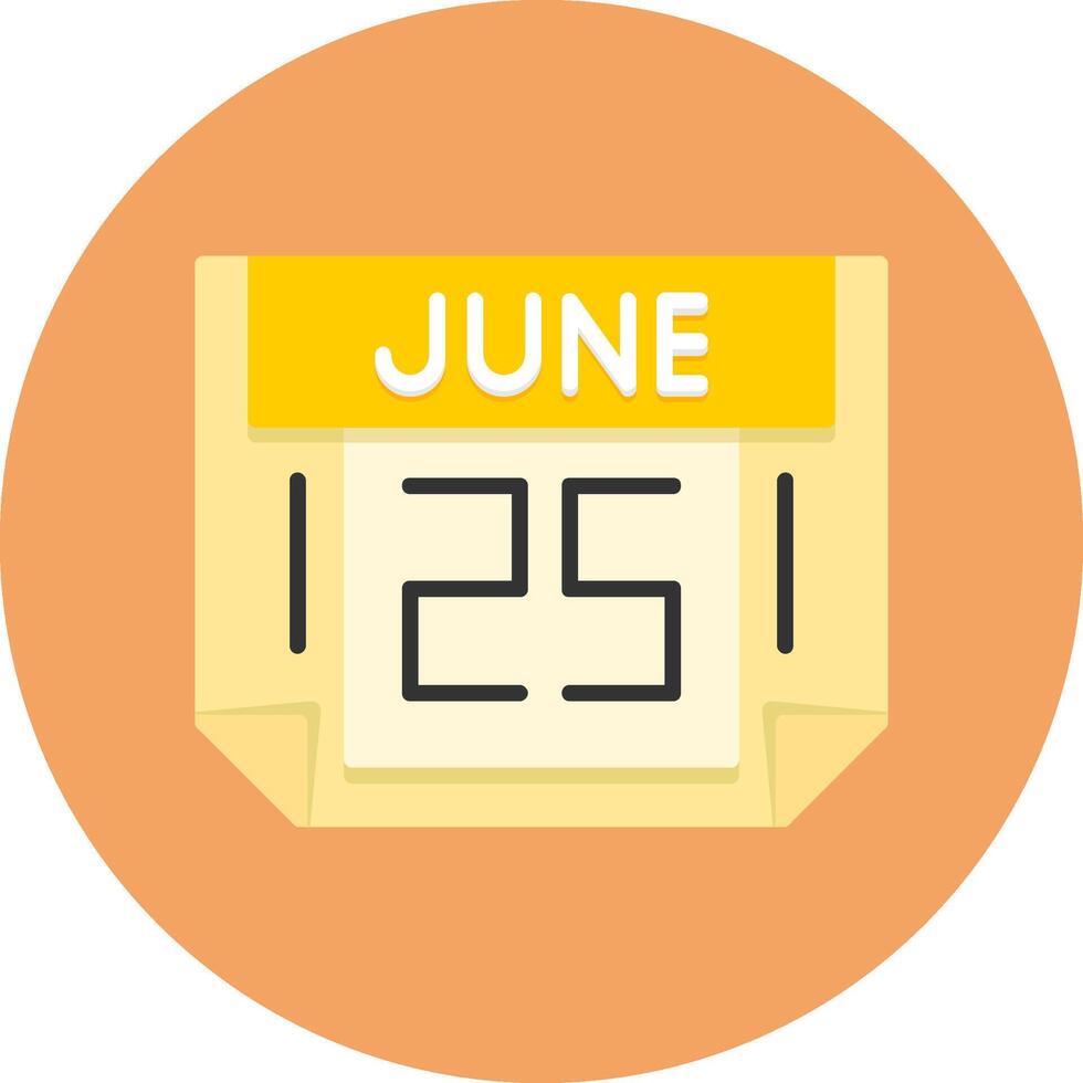 25 June Icon for Creative Projects vector