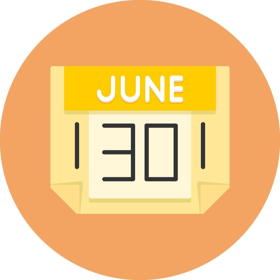 30 June Icon for Creative Projects vector