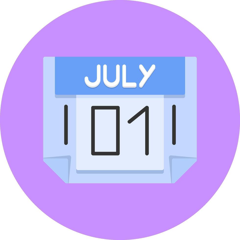 1 July Icon for Creative Projects vector