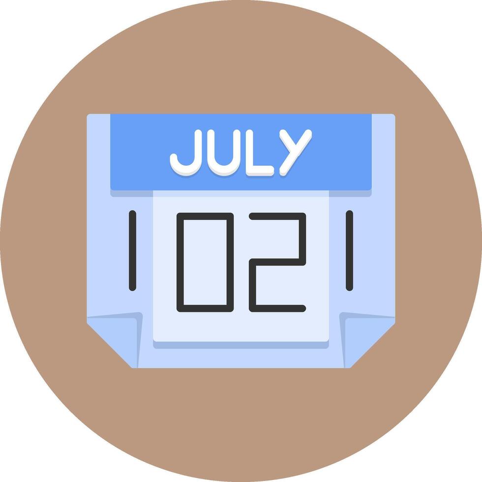 2 July Icon for Creative Projects vector