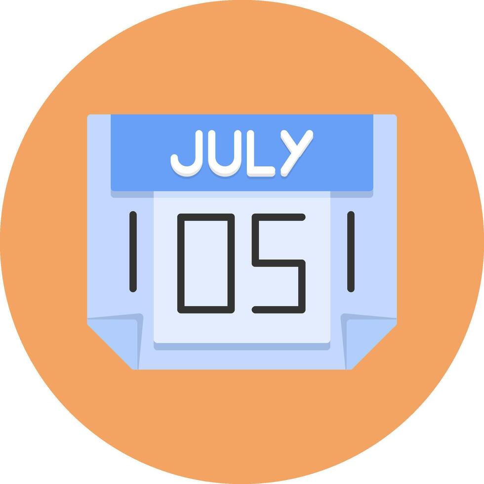 5 July Icon for Creative Projects vector