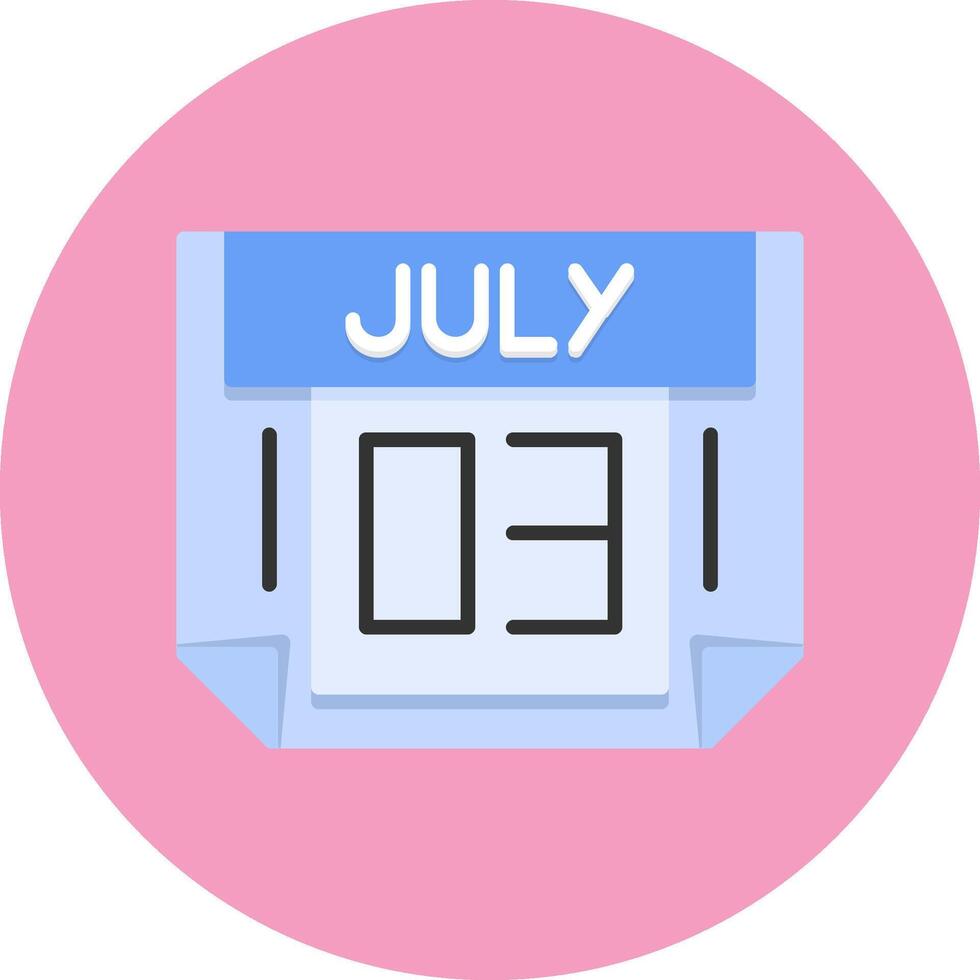 3 July Icon for Creative Projects vector