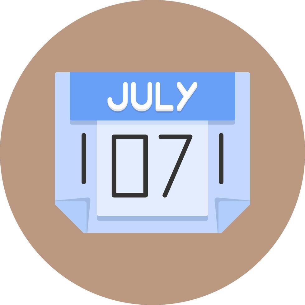 7 July Icon for Creative Projects vector