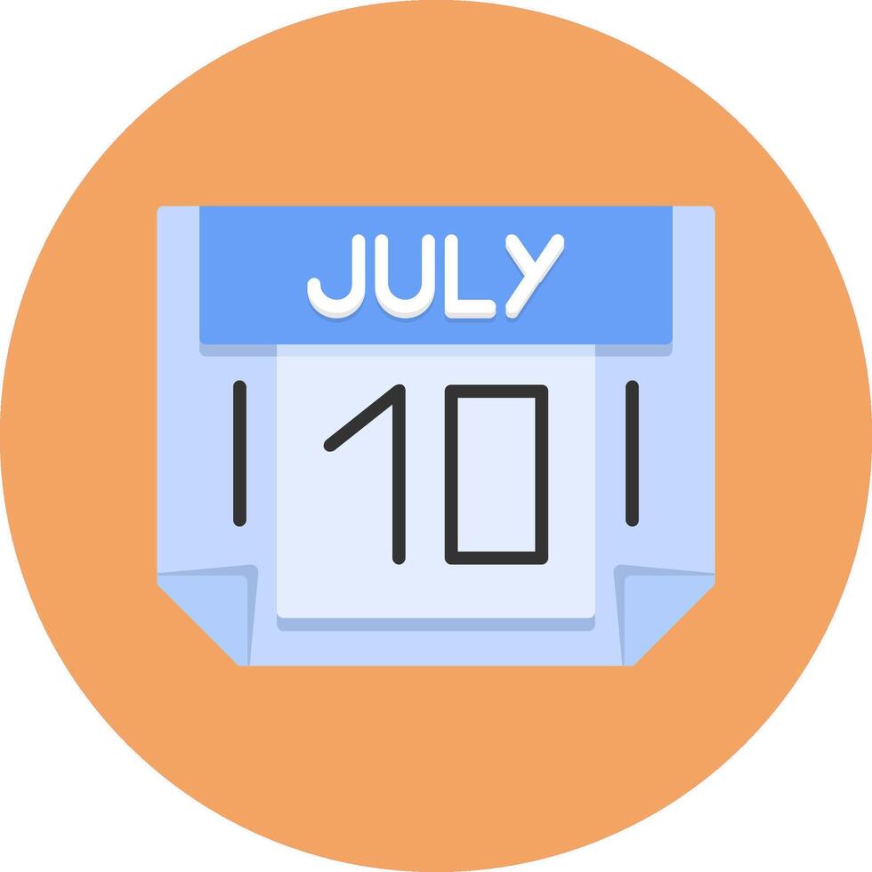 10 July Icon for Creative Projects vector