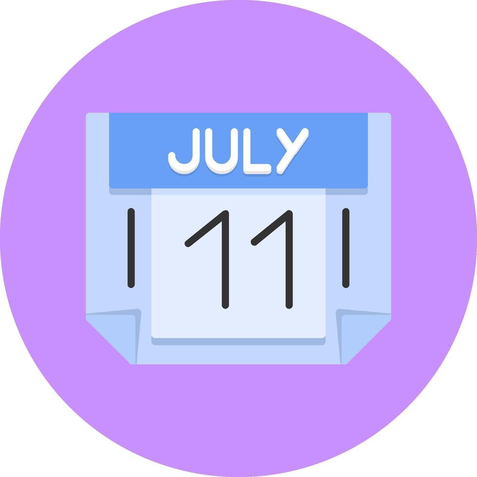 11 July Icon for Creative Projects vector