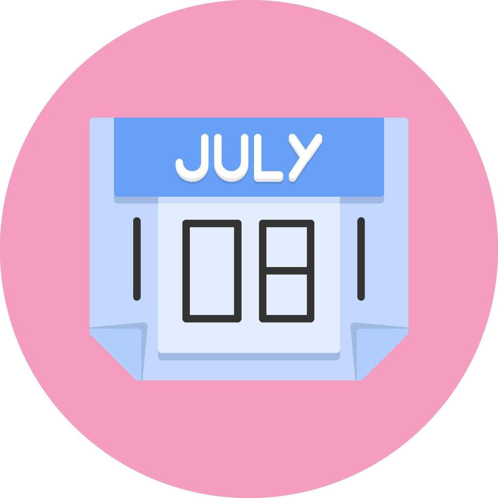8 July Icon for Creative Projects vector