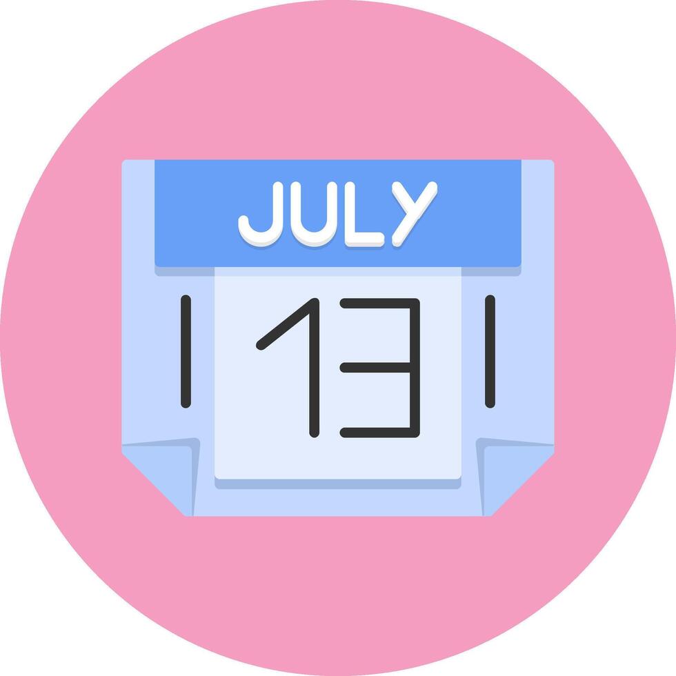 13 July Icon for Creative Projects vector