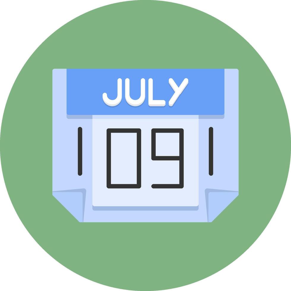 9 July Icon for Creative Projects vector