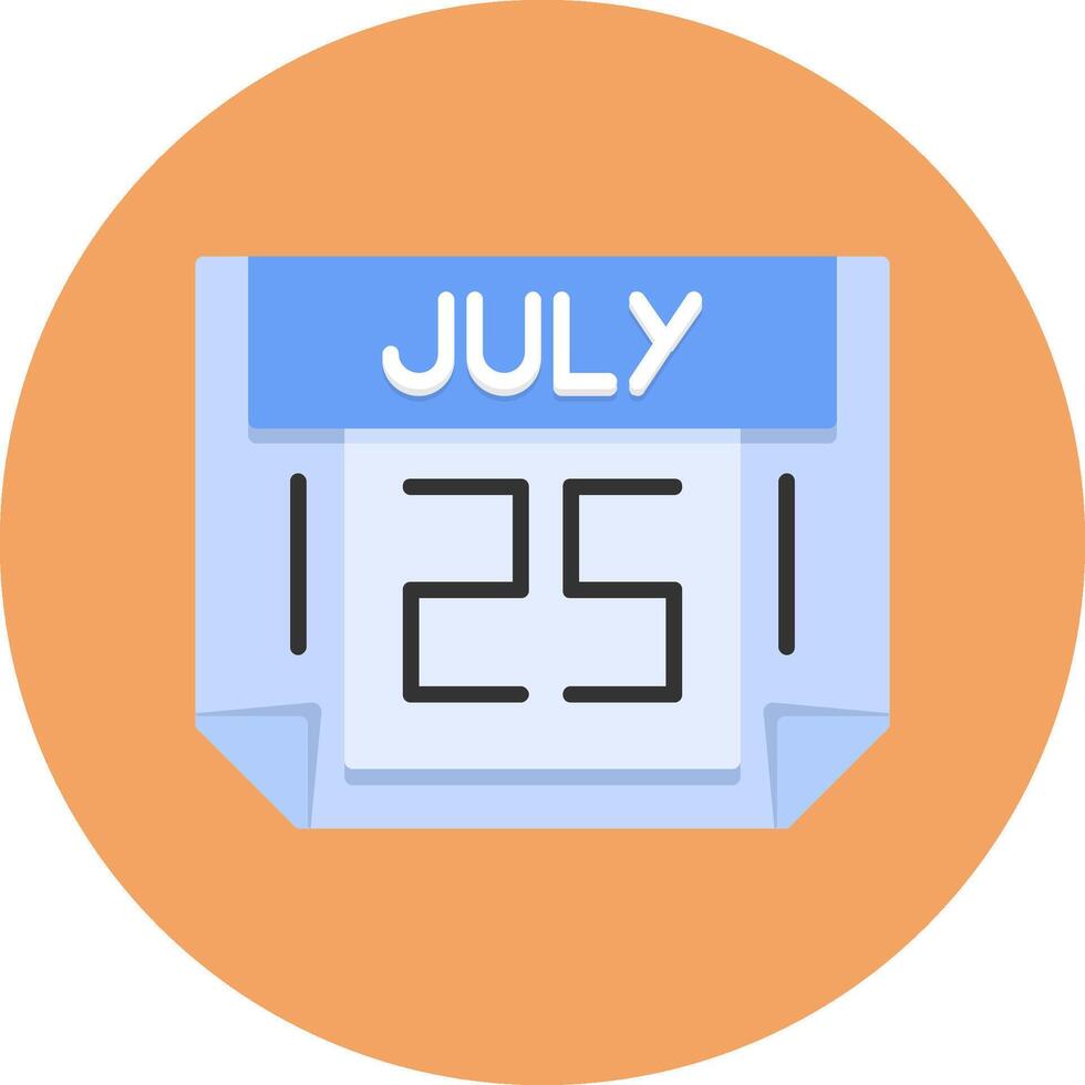 25 July Icon for Creative Projects vector