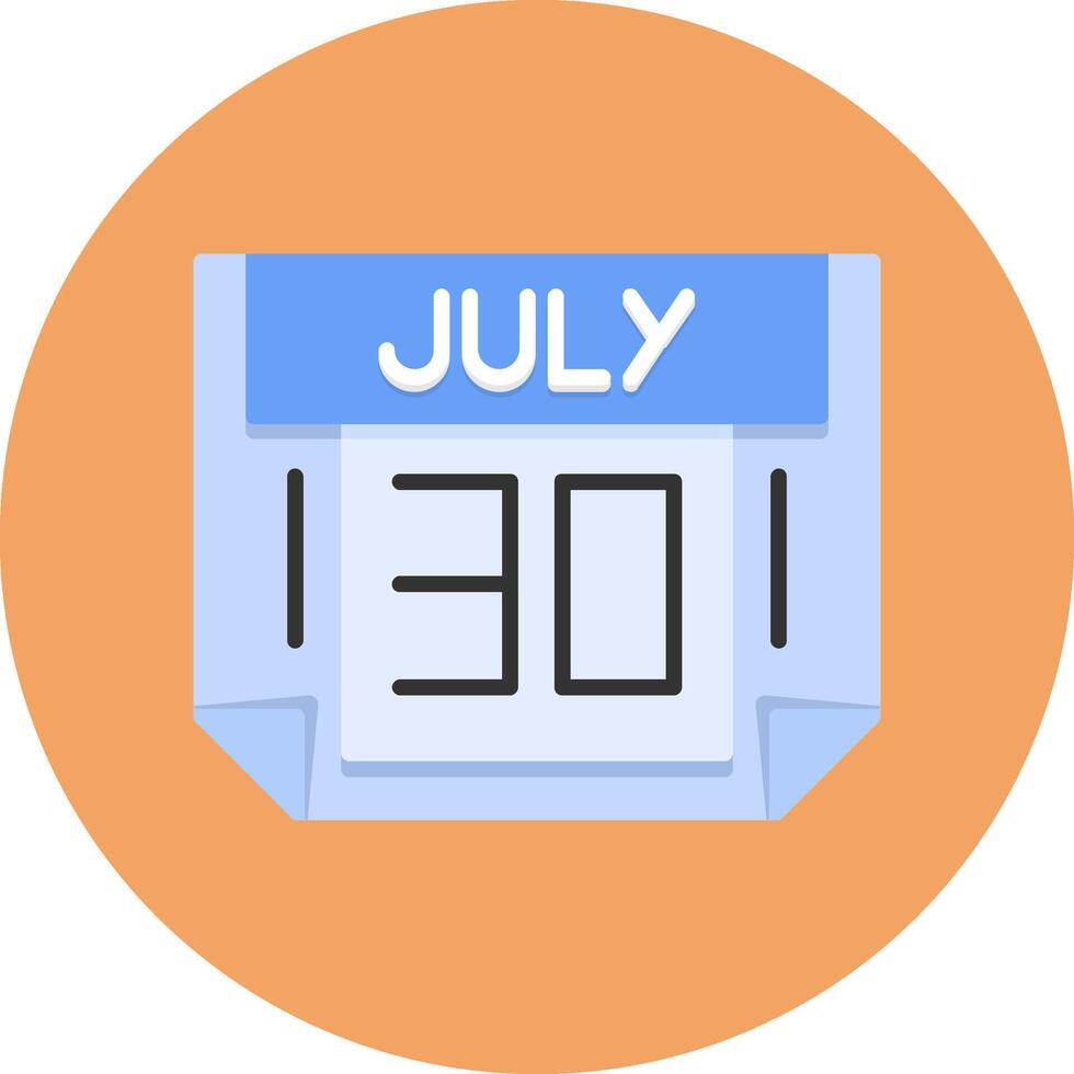 30 July Icon for Creative Projects vector