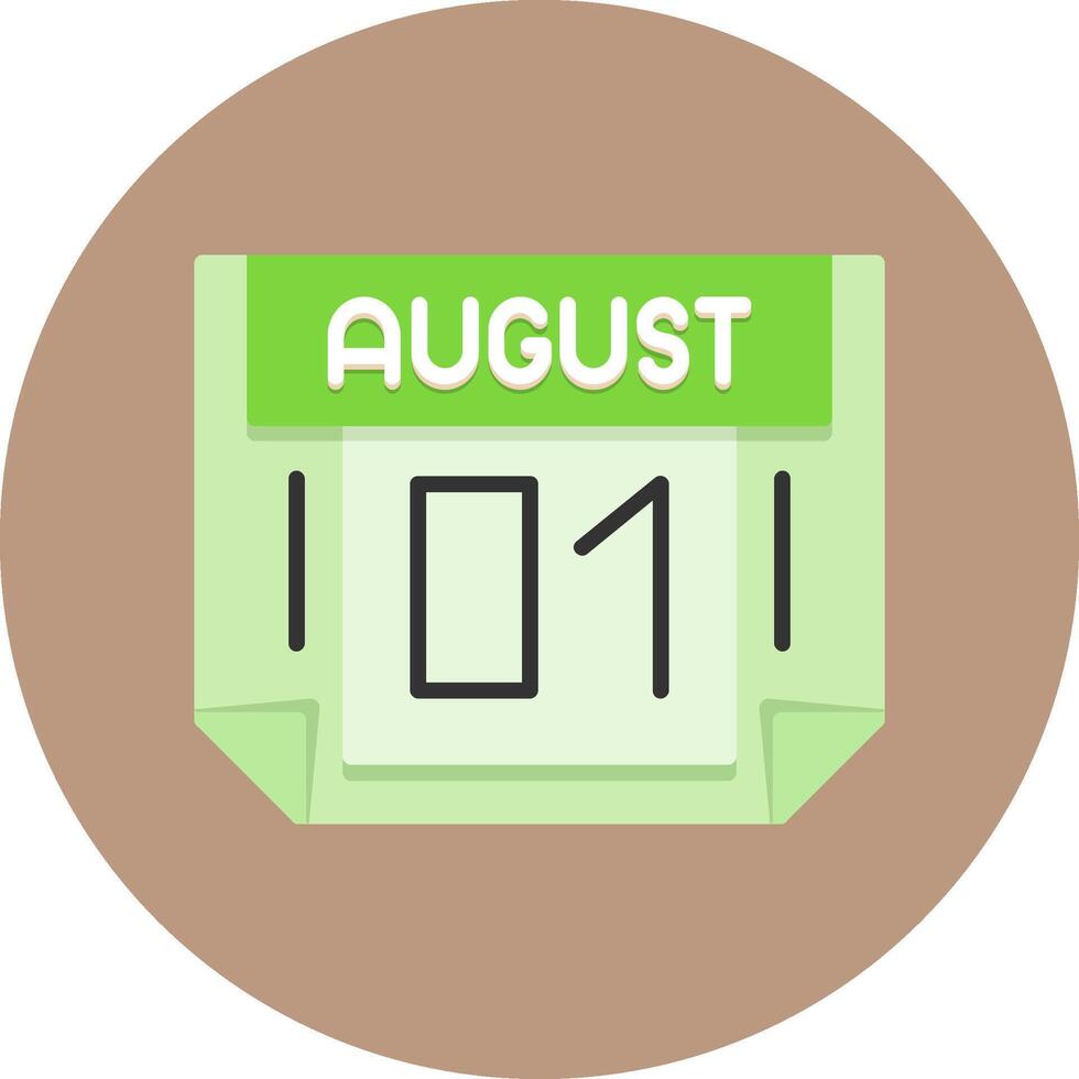 1 August Icon for Creative Projects vector