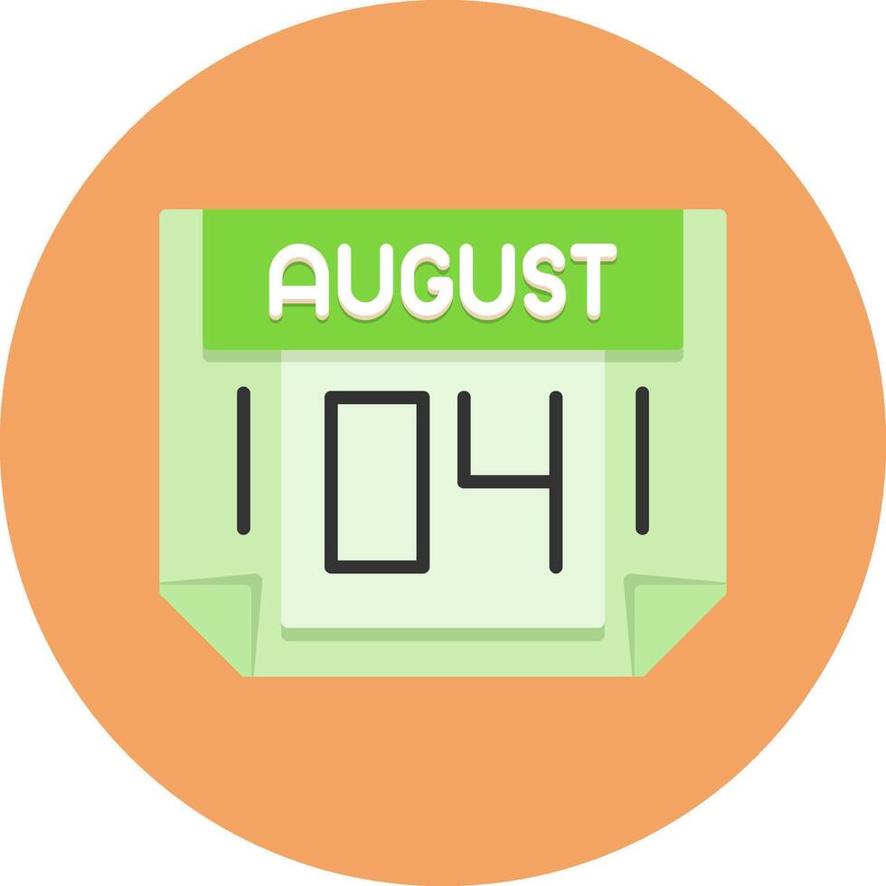 4 August Icon for Creative Projects vector