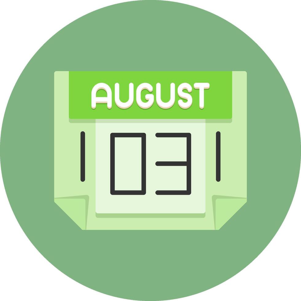 3 August Icon for Creative Projects vector