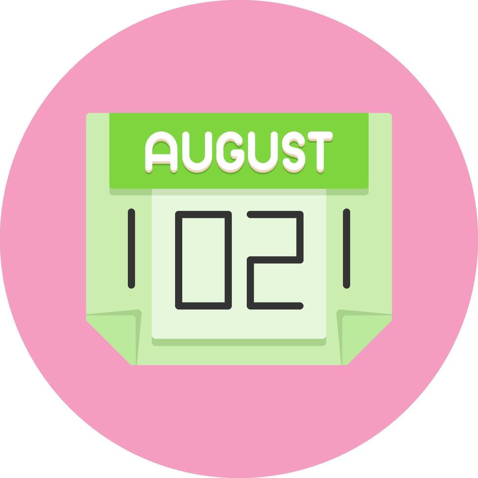 2 August Icon for Creative Projects vector