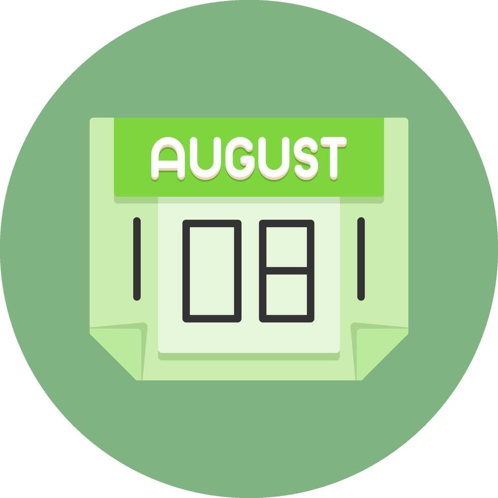 8 August Icon for Creative Projects vector