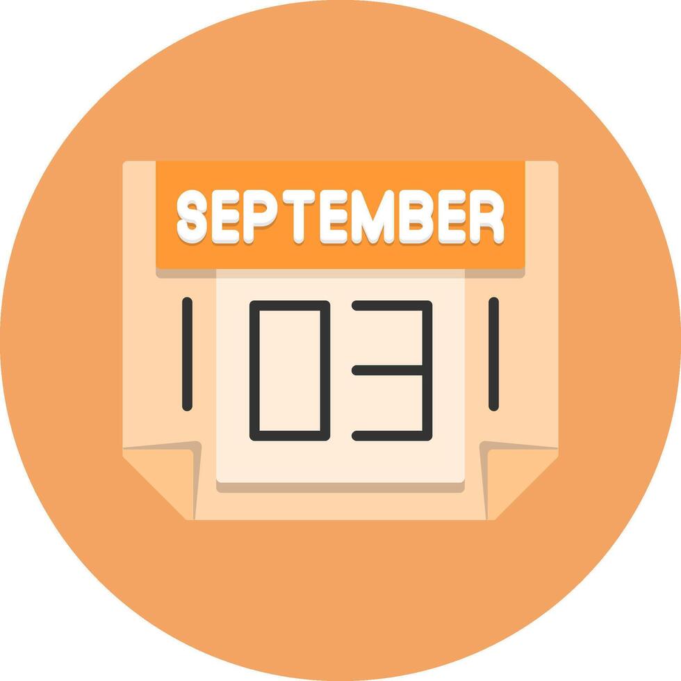 3 September Icon for Creative Projects vector