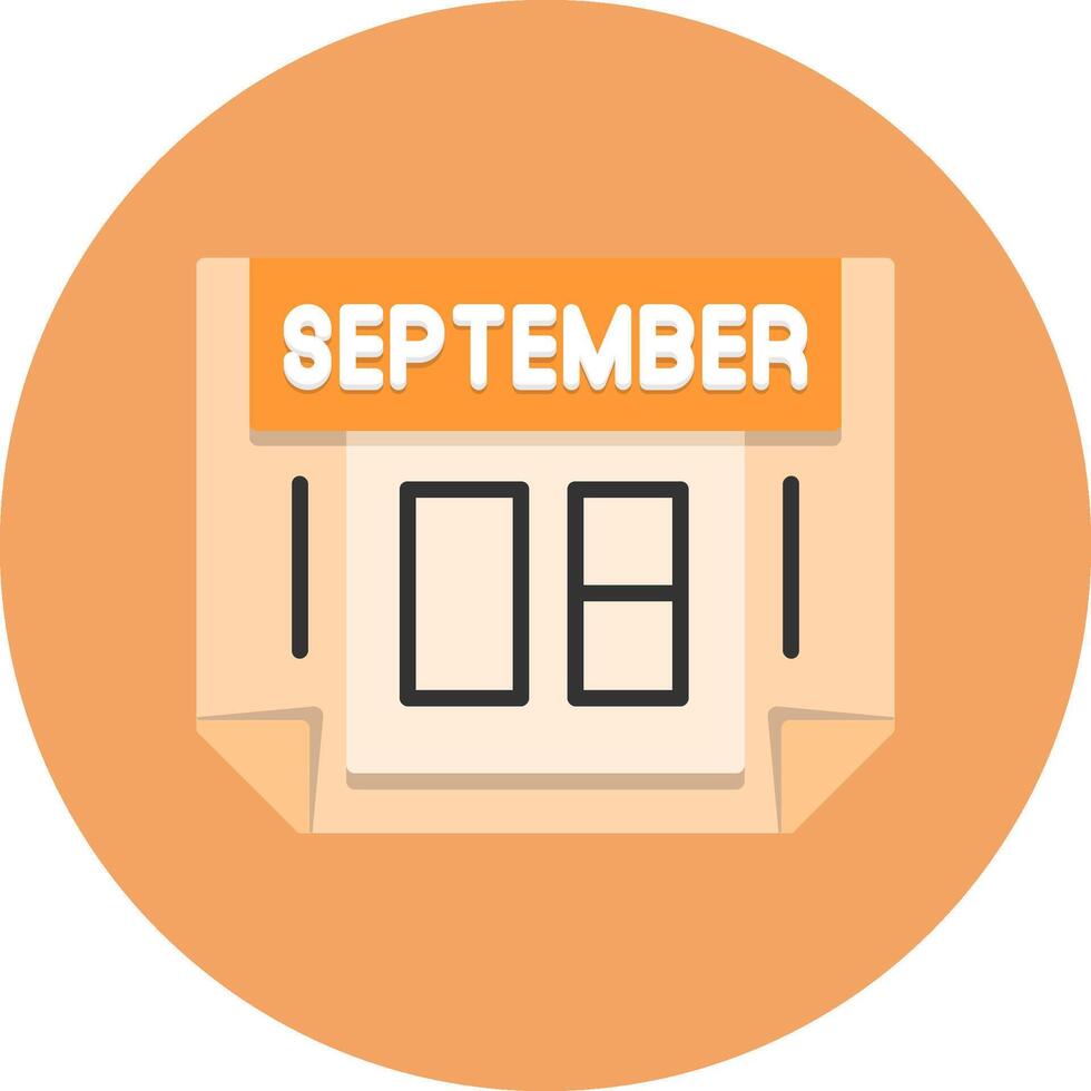 8 September Icon for Creative Projects vector