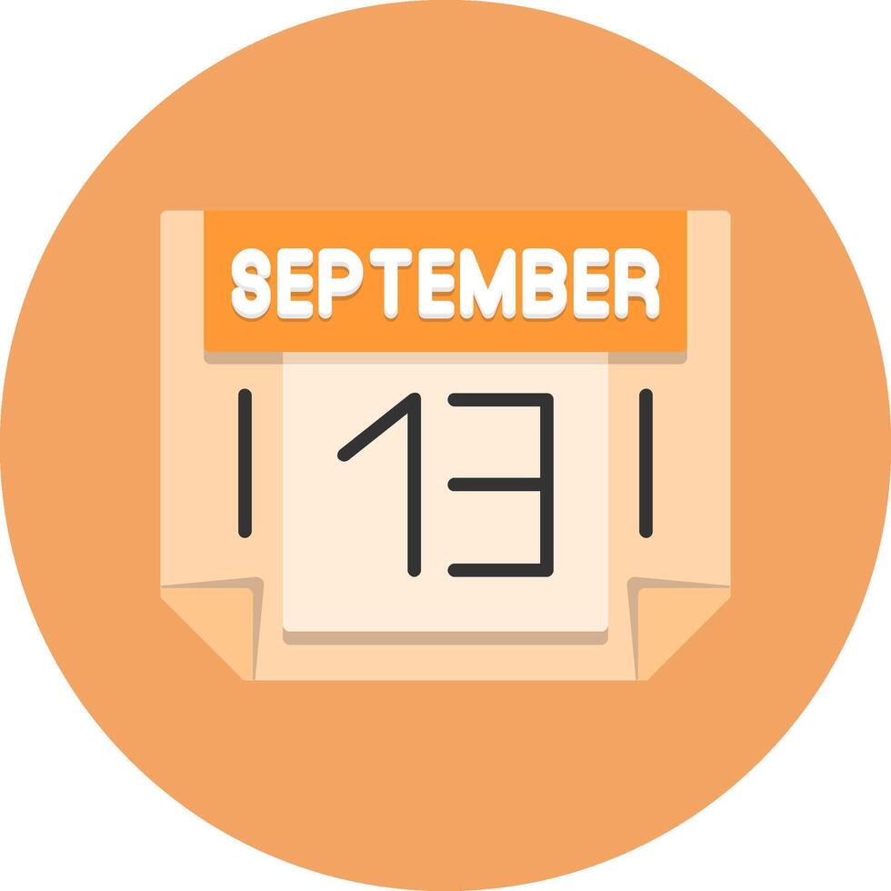 13 September Icon for Creative Projects vector