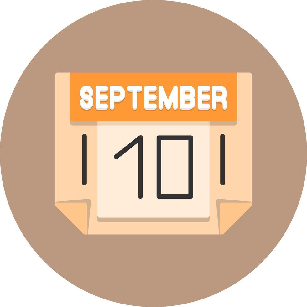 10 September Icon for Creative Projects vector
